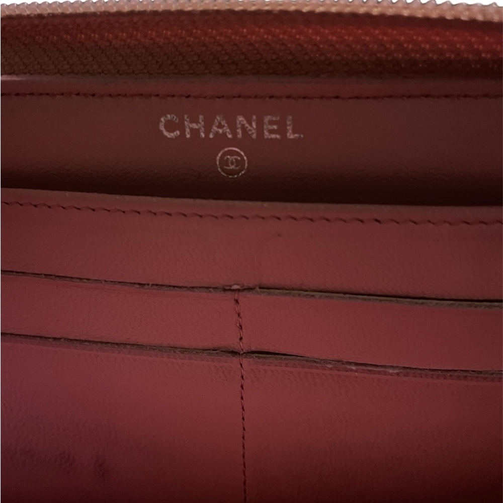 🌸CHANEL CAMELLIA ZIP AROUND LONG WALLET - Picture 10 of 13